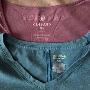 Tek Gear V-Neck Teal T-Shirt